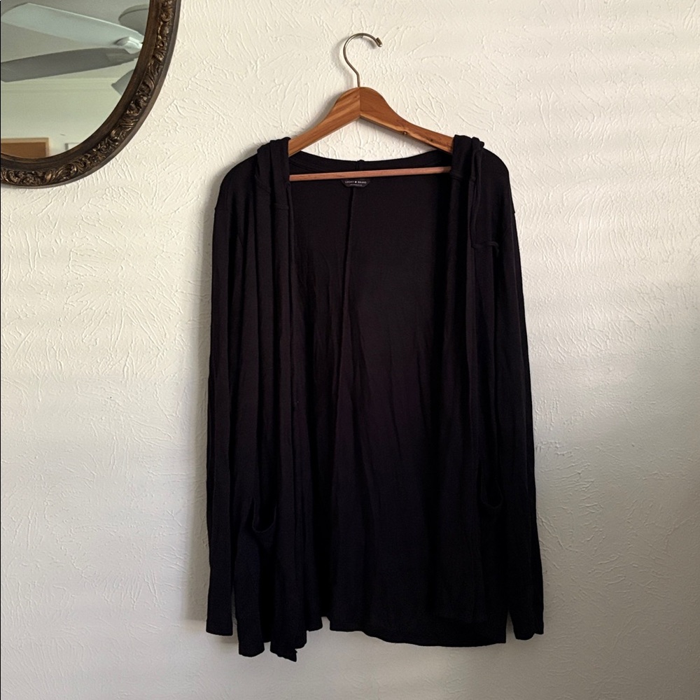 Lucky Brand Black Knit Cardigan/Hoodie